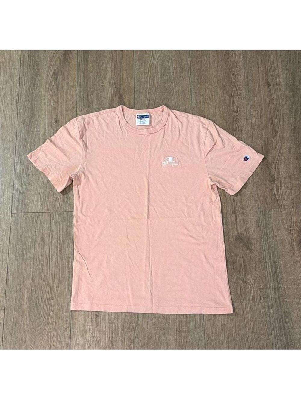 Champion Men's Lightweight Crewneck Short Sleeve T-Shirt in Peach/Pink